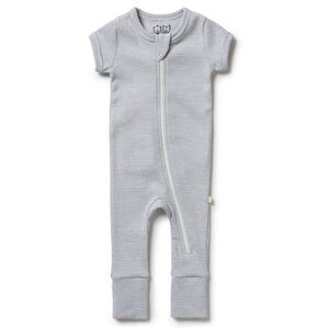 Wilson and Frenchy ORGANIC STRIPE RIB ZIPSUIT